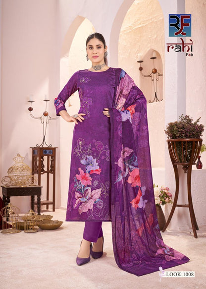 Rich Pearl Vol 1 Rahi Fab Jam Satin Karachi Readymade Suits Wholesaler