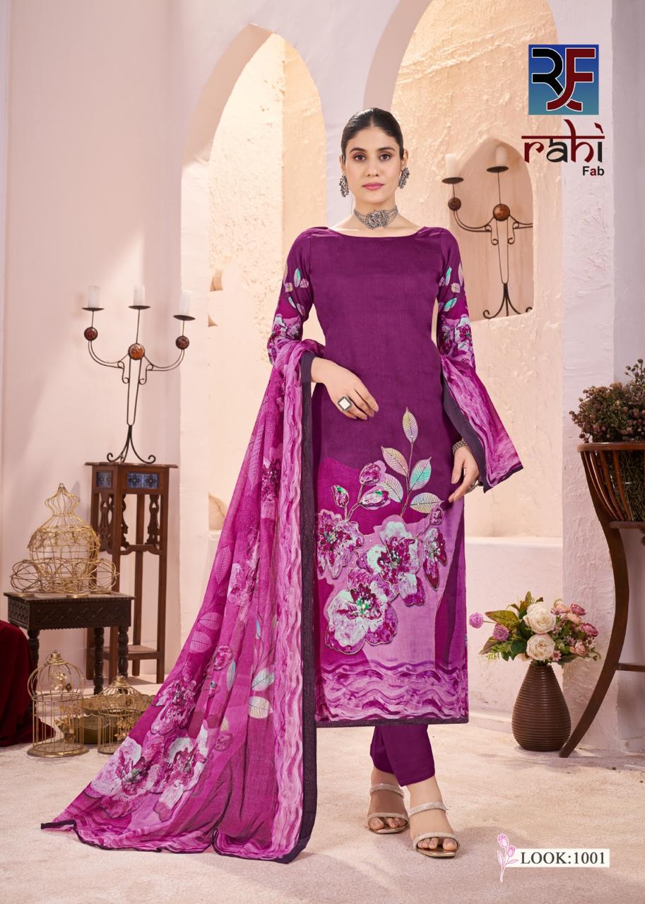 Rich Pearl Vol 1 Rahi Fab Jam Satin Karachi Salwar Suits Wholesale Rate
