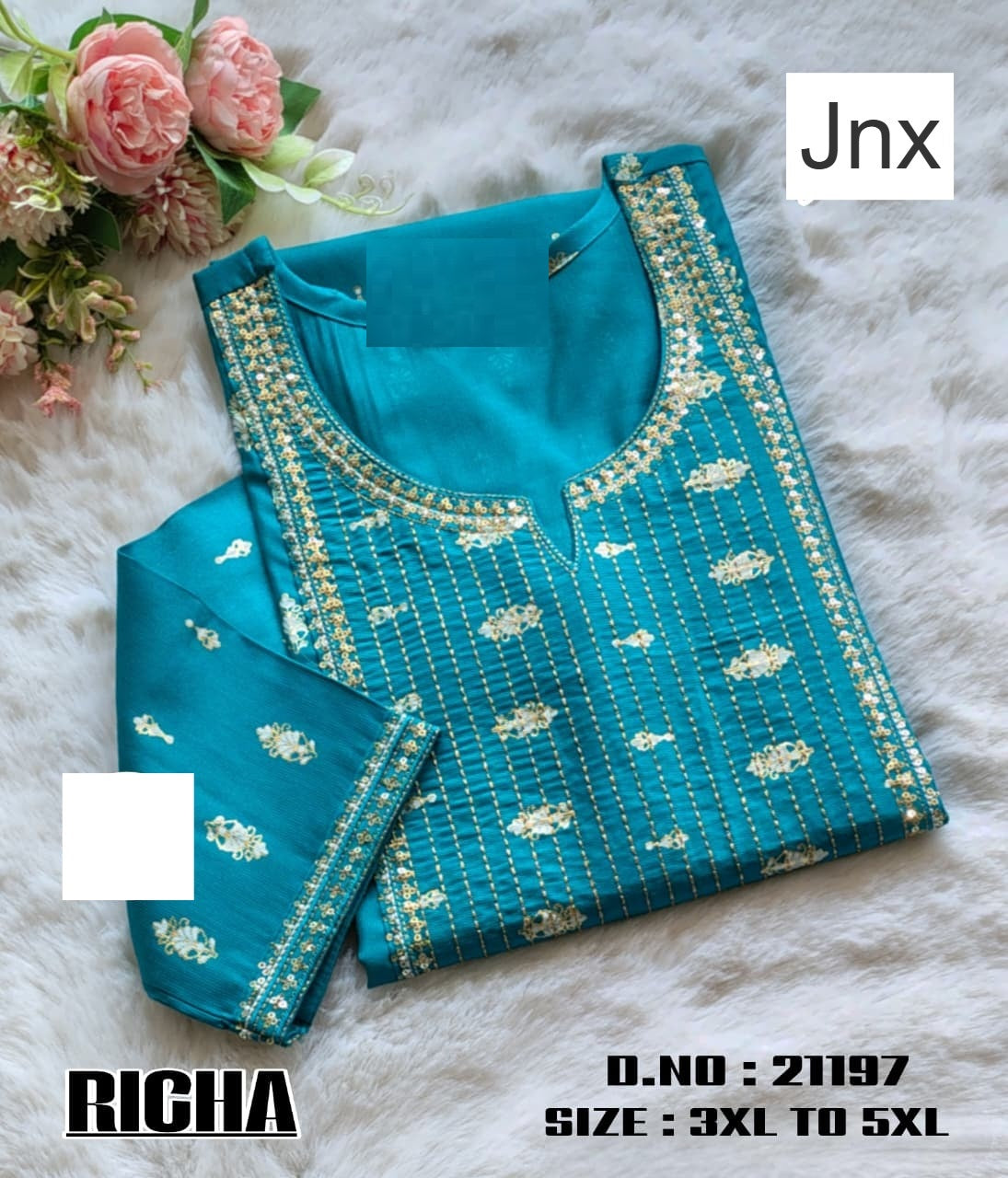 Richa 191125 Jnx Straight Cut Kurtis Exporter India