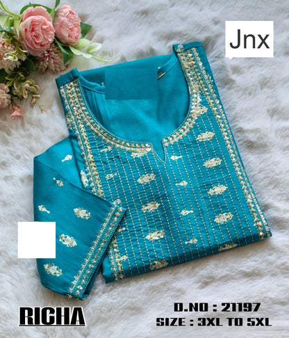 Richa 191125 Jnx Straight Cut Kurtis Exporter India