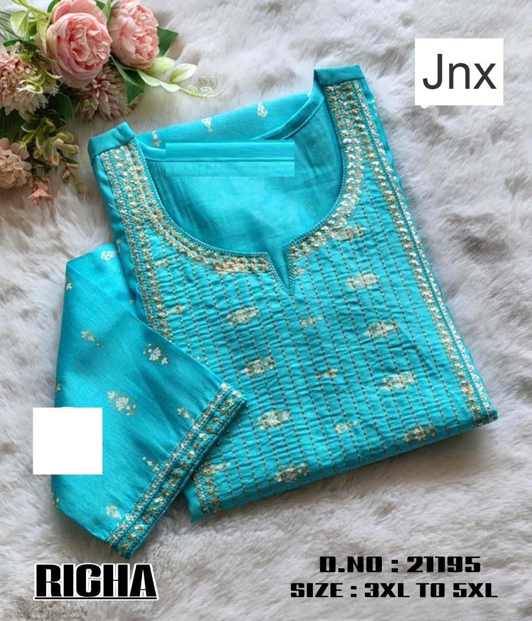 Richa 191125 Jnx Straight Cut Kurtis Exporter India