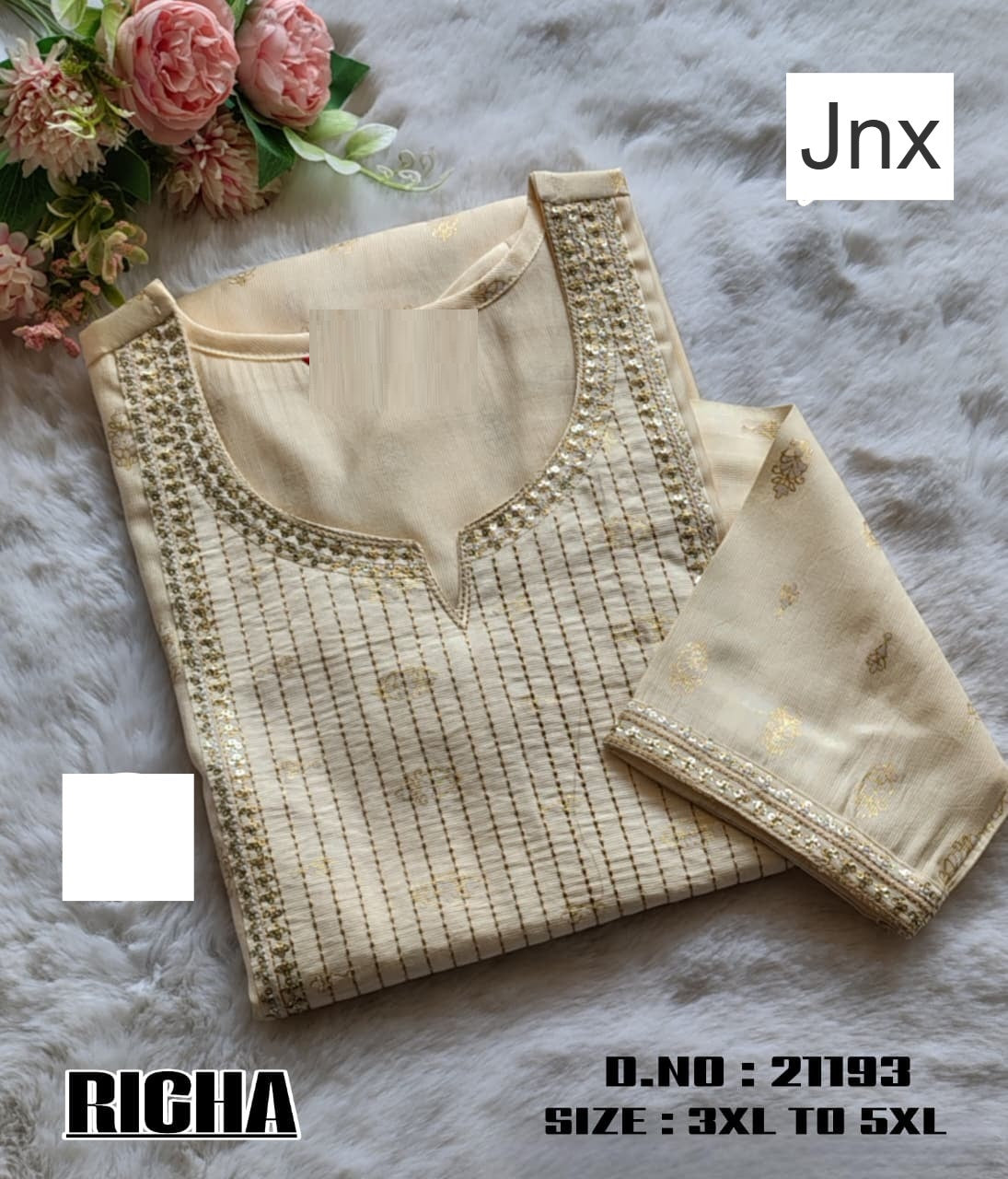 Richa 191125 Jnx Straight Cut Kurtis Exporter India