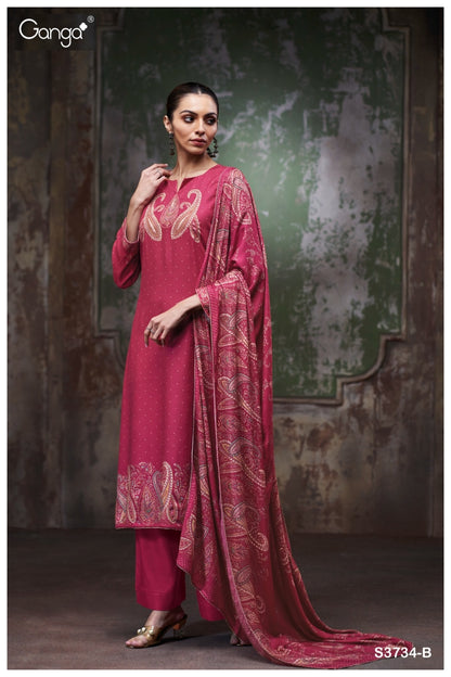 Richa 3734 Ganga Pashmina Suits Wholesaler Gujarat