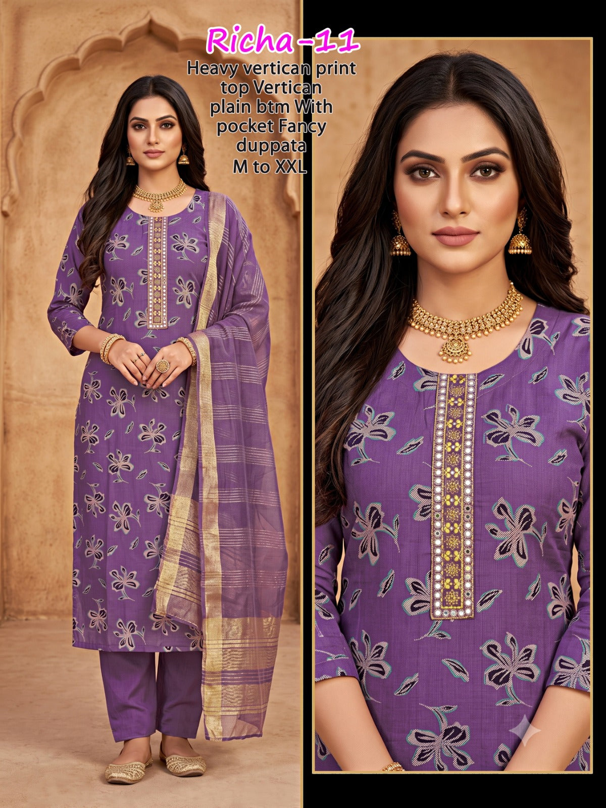 Richa Infinity Vertican Readymade Pant Style Suits Manufacturer India