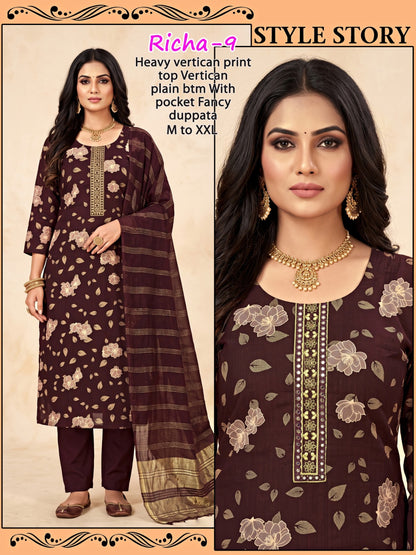 Richa Infinity Vertican Readymade Pant Style Suits Manufacturer India