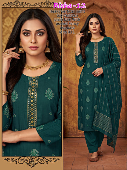 Richa Infinity Vertican Readymade Pant Style Suits Manufacturer India