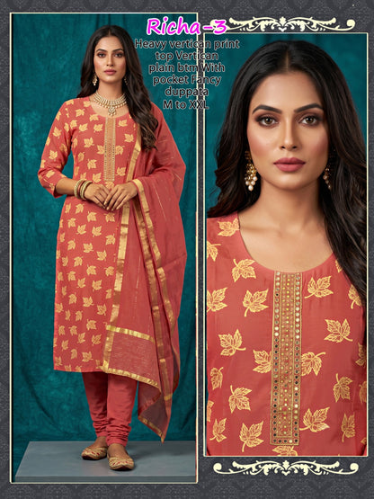 Richa Infinity Vertican Readymade Pant Style Suits Manufacturer India