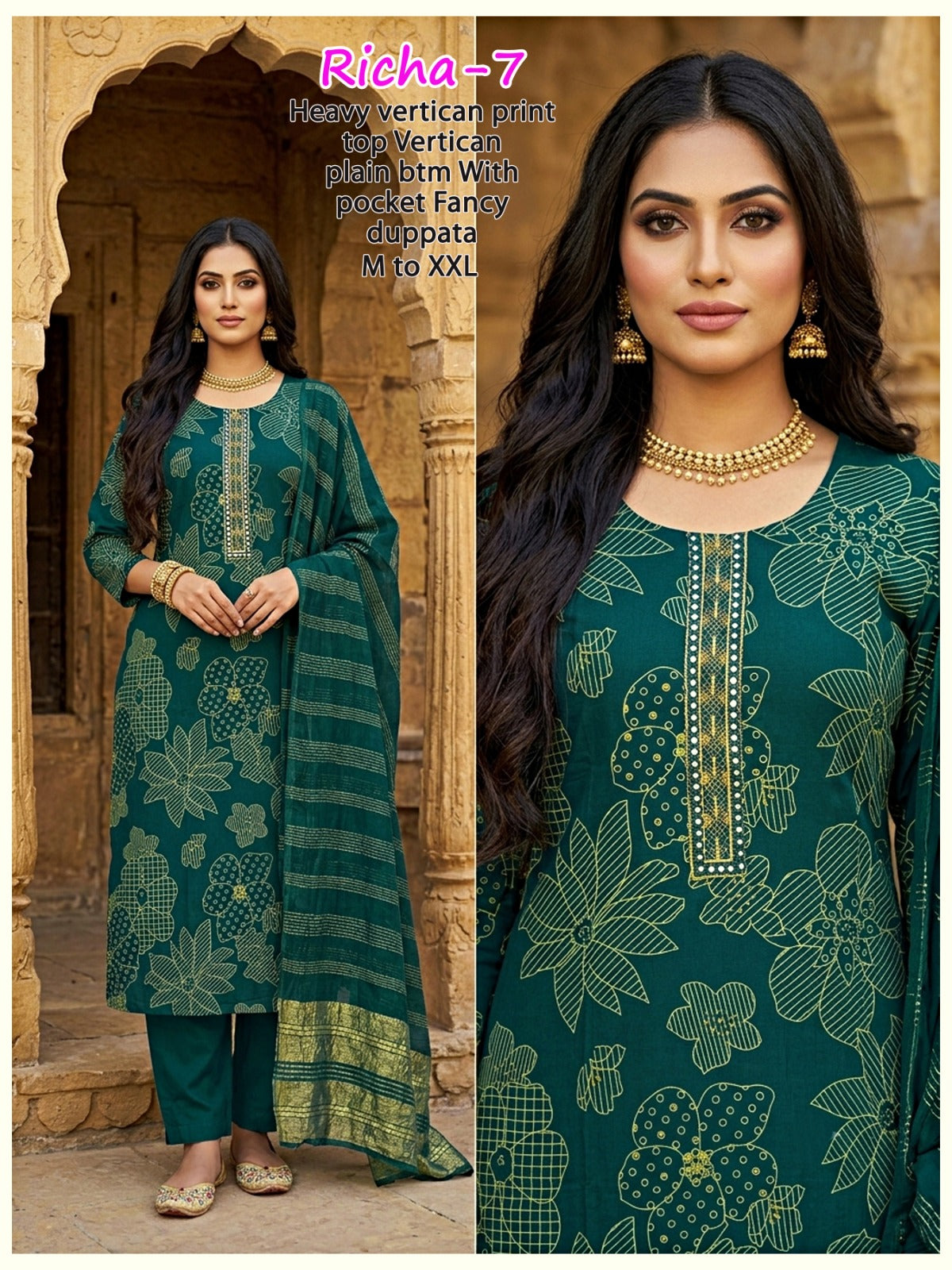 Richa Infinity Vertican Readymade Pant Style Suits Manufacturer India