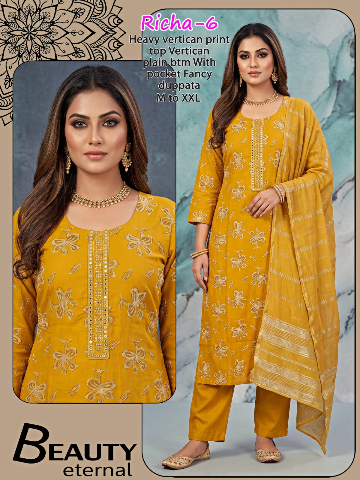 Richa Infinity Vertican Readymade Pant Style Suits Manufacturer India