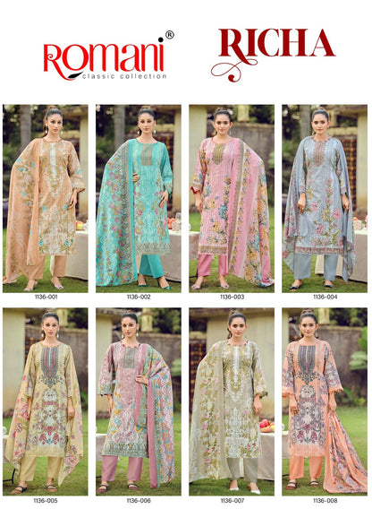 Richa Romani Cotton Karachi Readymade Suits Wholesale