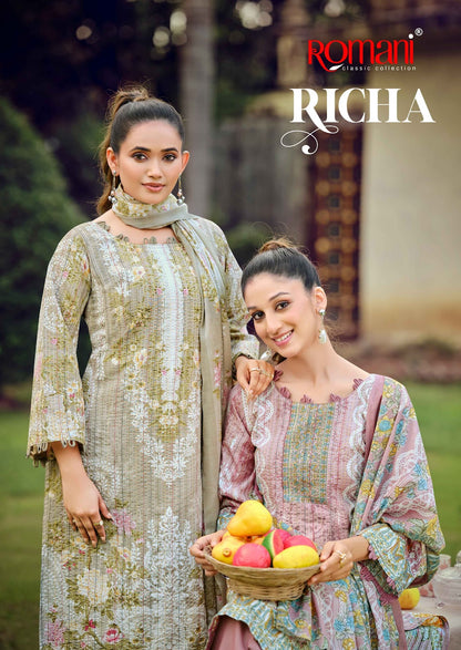 Richa Romani Cotton Karachi Readymade Suits Wholesale