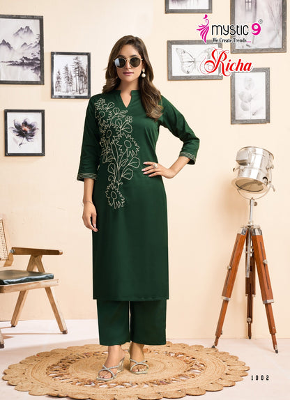 Richa Vol 1 Mystic 9 Satin Co Ord Set Supplier Ahmedabad