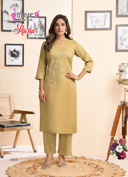 Richa Vol 1 Mystic 9 Satin Co Ord Set Supplier Ahmedabad