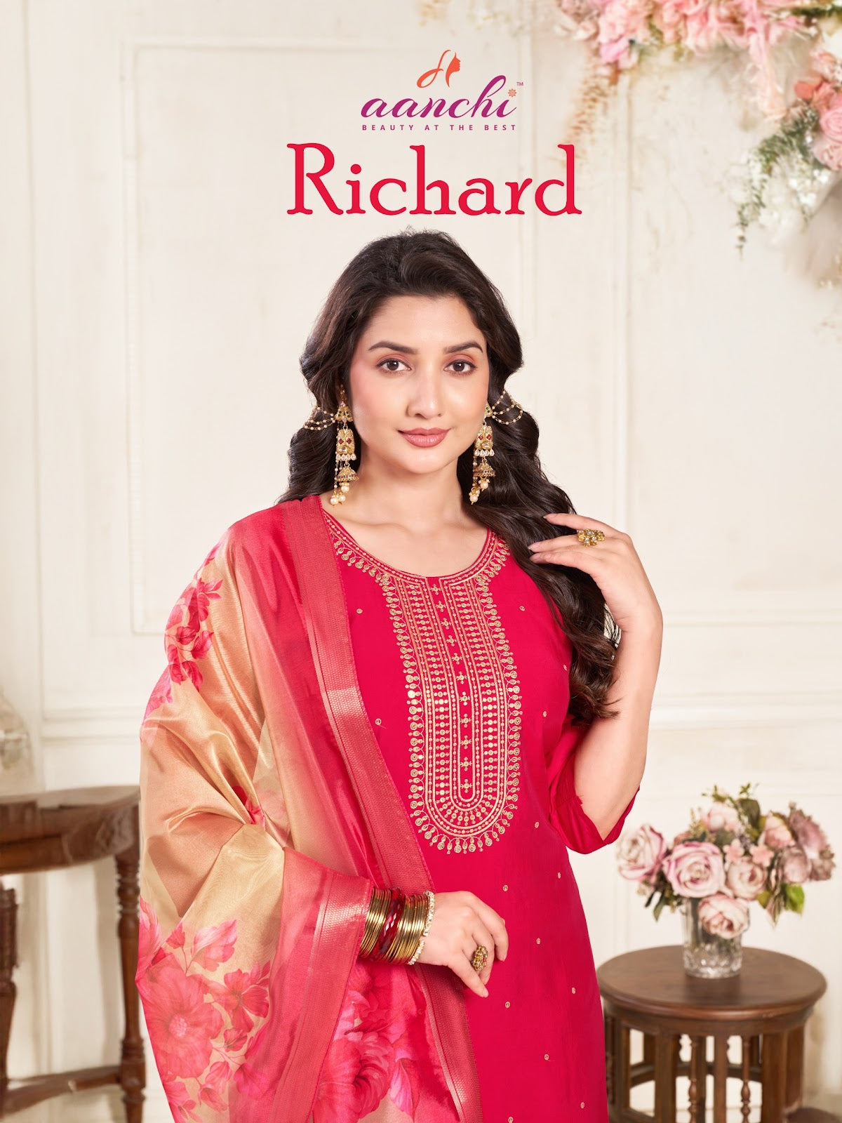 Richard Aanchi Roman Silk Readymade Pant Style Suits Supplier Gujarat