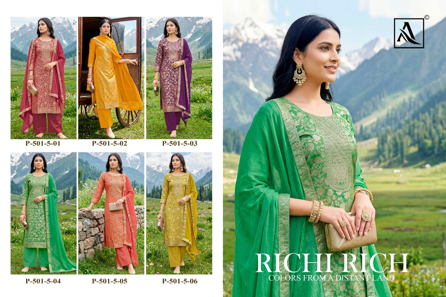 Richi Rich Alok Simmer Pant Style Suits Supplier