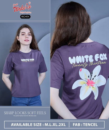 Richita Wakeup Lycra Tencil Women Tshirt Wholesale Rate
