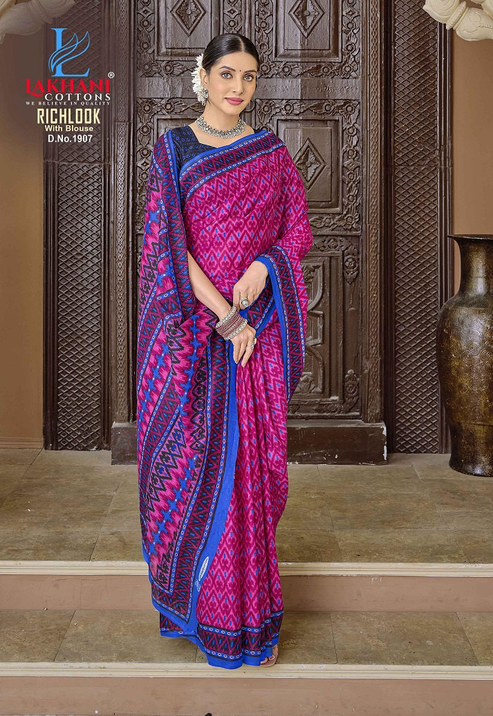 Richlook Vol 19 Lakhani Cotton Sarees Exporter Gujarat