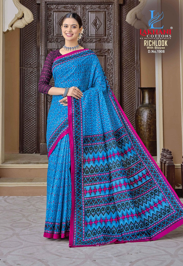 Richlook Vol 19 Lakhani Cotton Sarees Exporter Gujarat