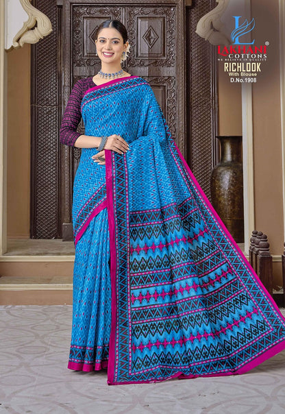 Richlook Vol 19 Lakhani Cotton Sarees Exporter Gujarat