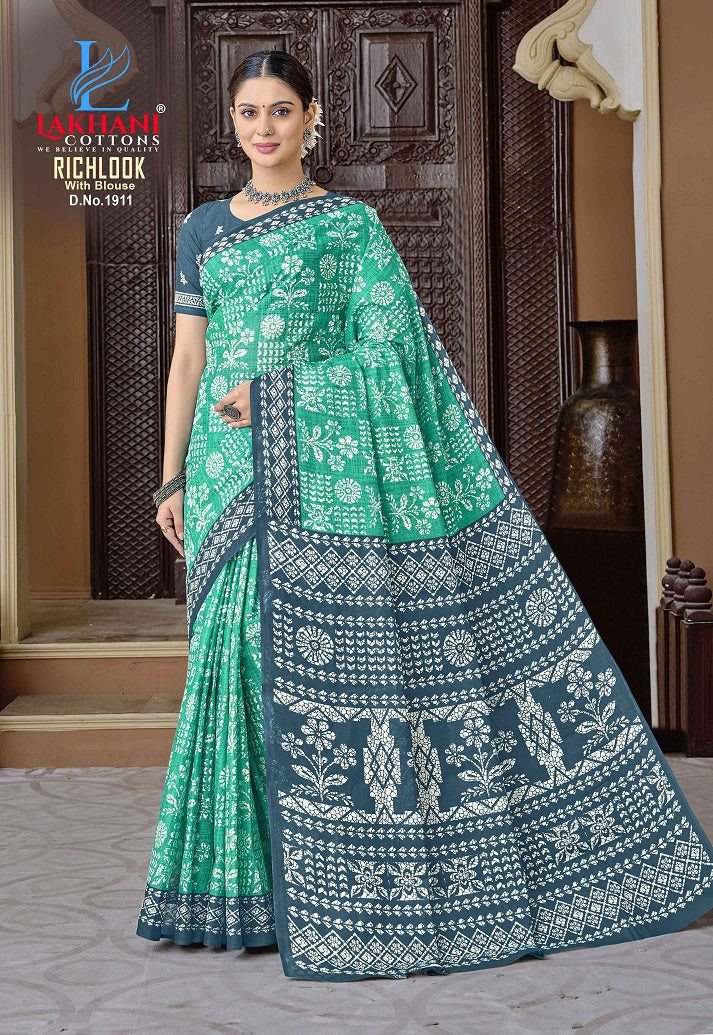 Richlook Vol 19 Lakhani Cotton Sarees Exporter Gujarat