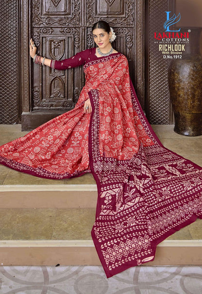 Richlook Vol 19 Lakhani Cotton Sarees Exporter Gujarat