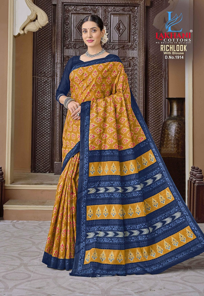 Richlook Vol 19 Lakhani Cotton Sarees Exporter Gujarat