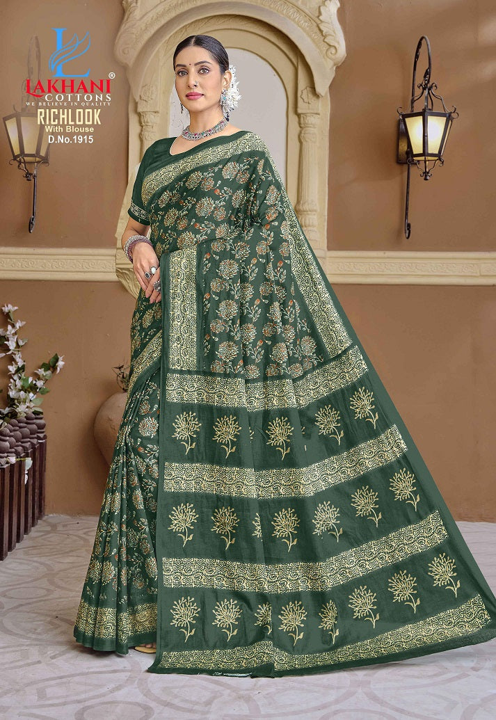 Richlook Vol 19 Lakhani Cotton Sarees Exporter Gujarat