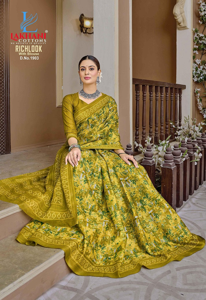 Richlook Vol 19 Lakhani Cotton Sarees Exporter Gujarat