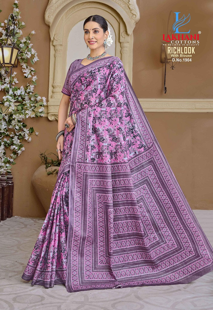 Richlook Vol 19 Lakhani Cotton Sarees Exporter Gujarat