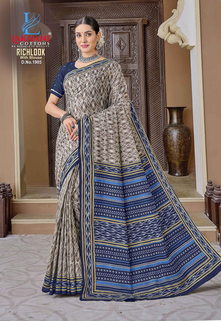 Richlook Vol 19 Lakhani Cotton Sarees Exporter Gujarat