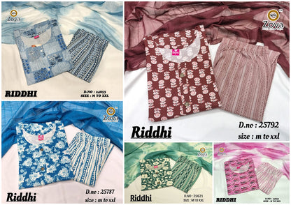Riddhi 1006 Zoya Rayon Readymade Pant Style Suits Supplier Ahmedabad