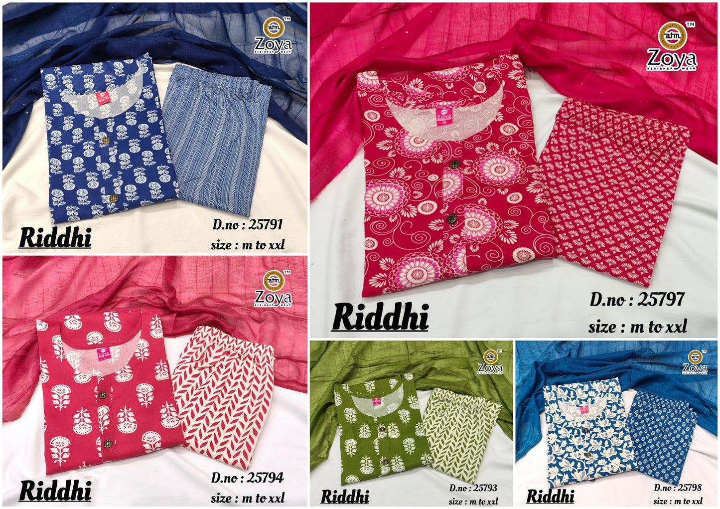 Riddhi 1006 Zoya Rayon Readymade Pant Style Suits Supplier Ahmedabad