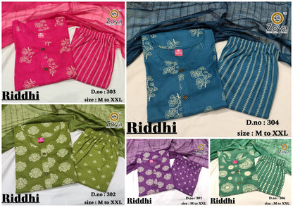 Riddhi 1006 Zoya Rayon Readymade Pant Style Suits Supplier Ahmedabad
