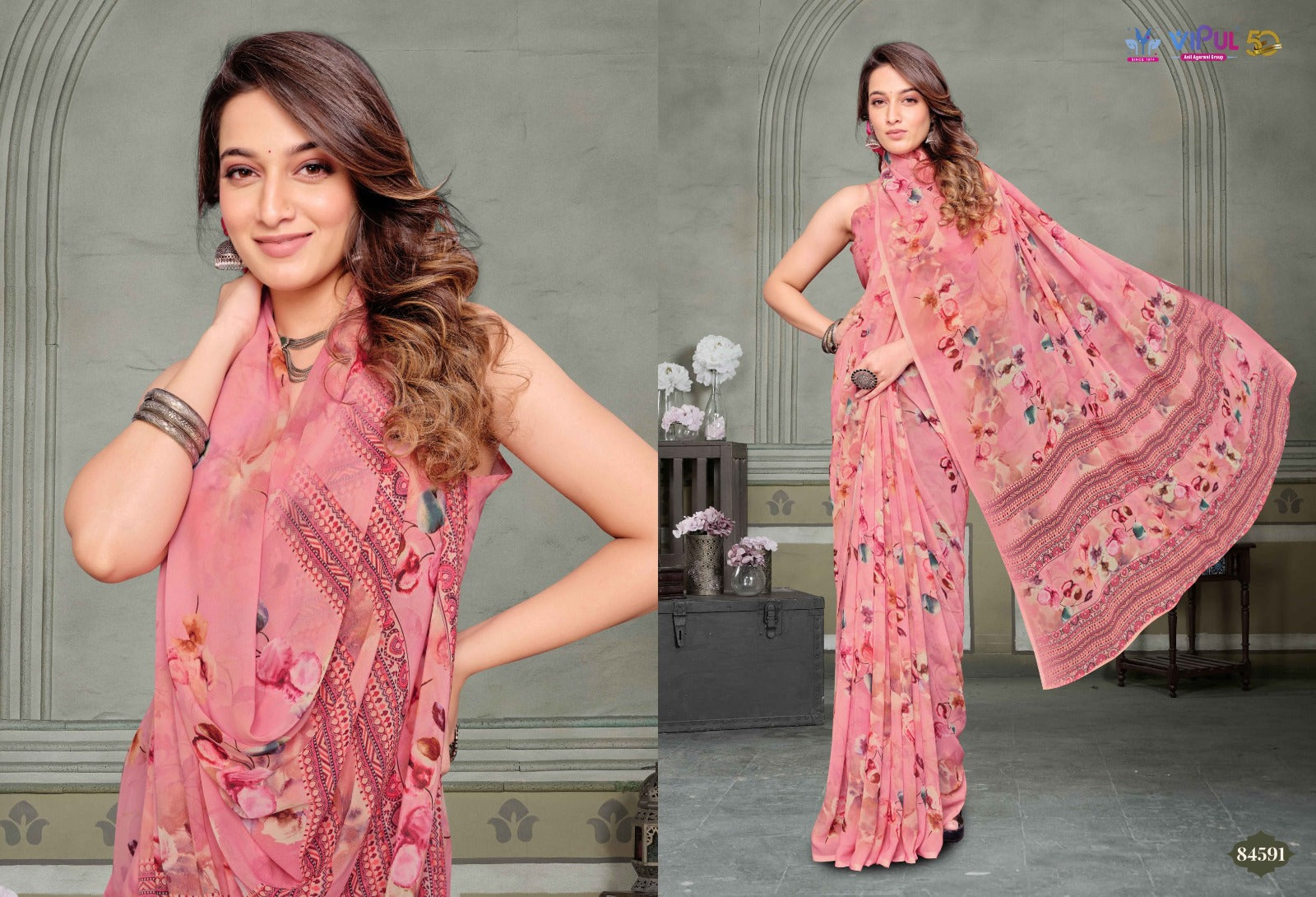 Riddhi Vol 10 Vipul Weightless Sarees Exporter India