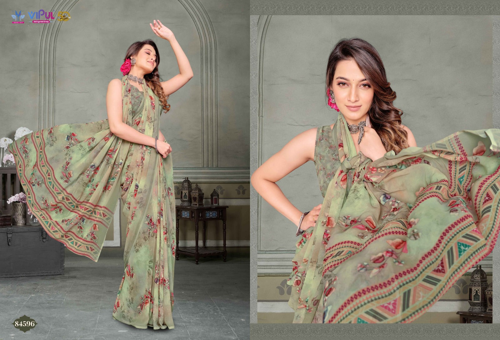 Riddhi Vol 10 Vipul Weightless Sarees Exporter India