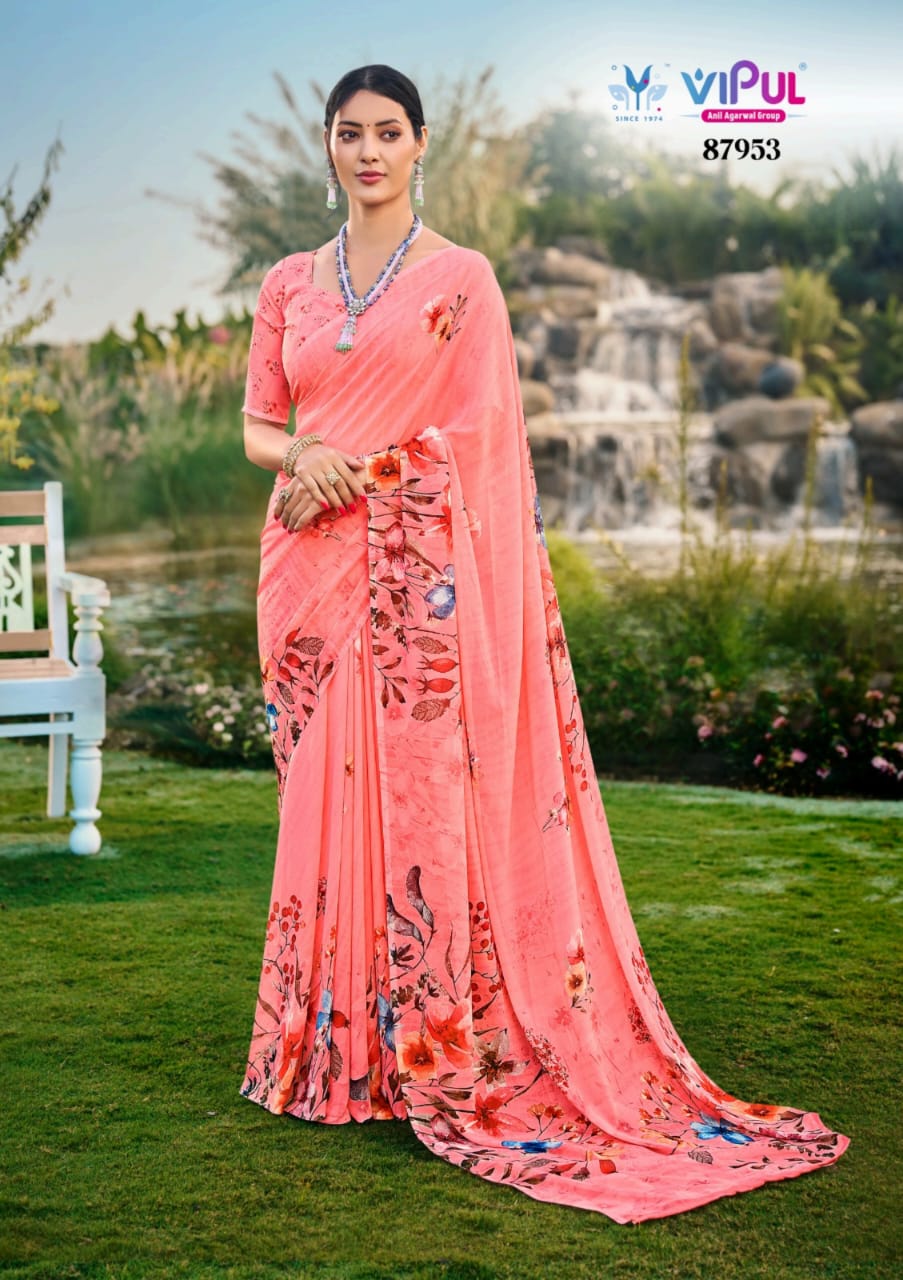 Riddhi Vol 14 Vipul Weightless Sarees Exporter Gujarat