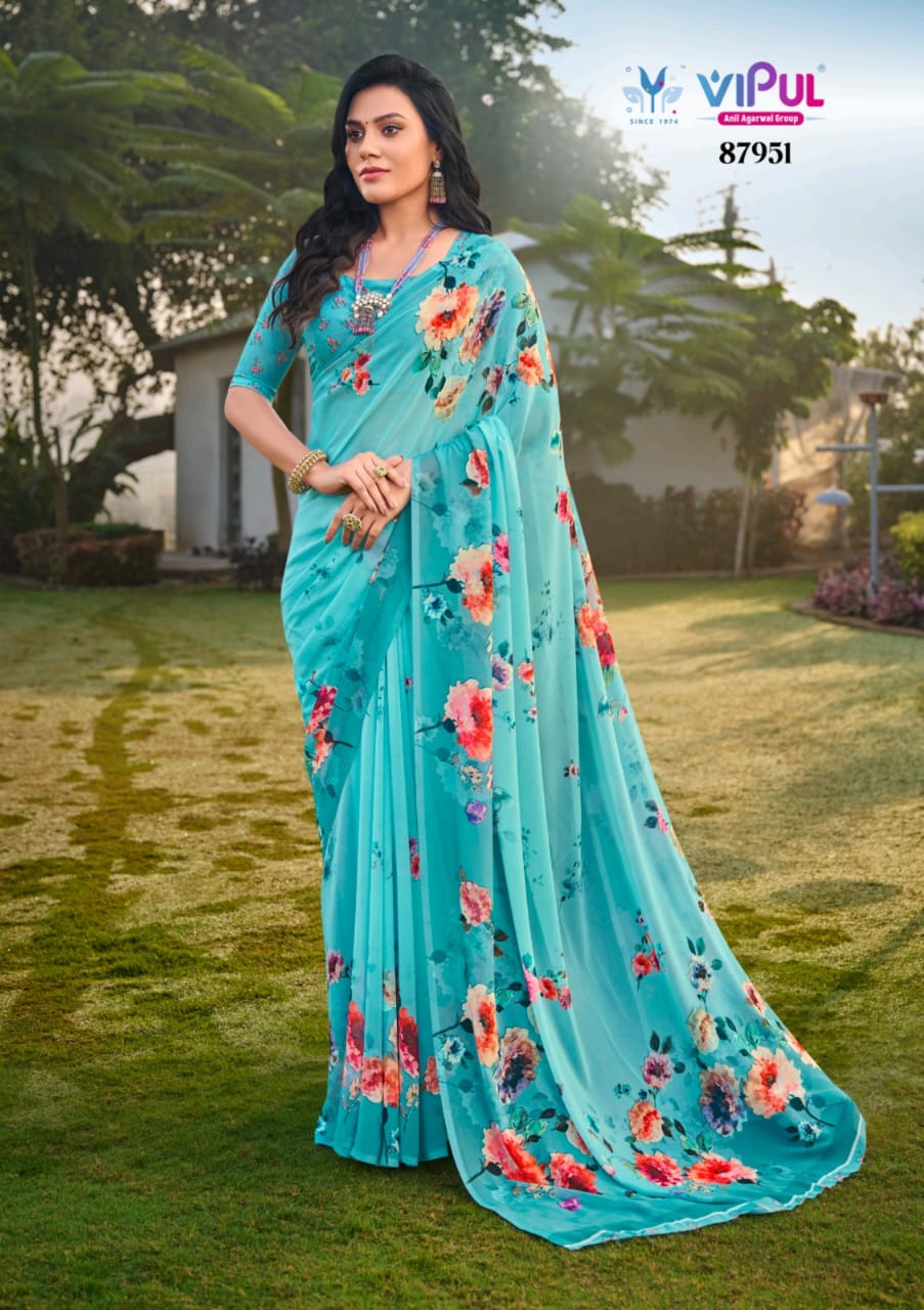 Riddhi Vol 14 Vipul Weightless Sarees Exporter Gujarat