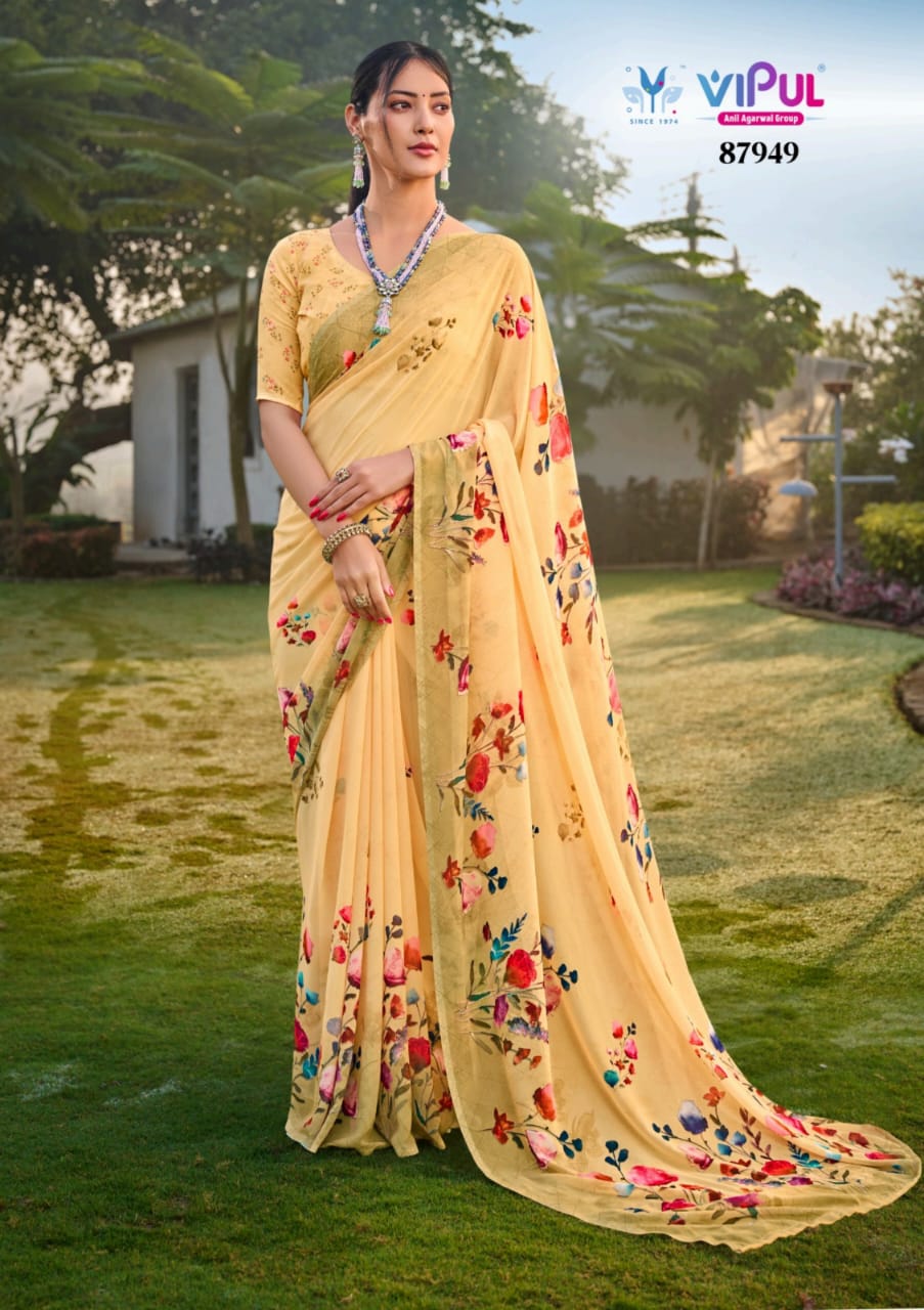 Riddhi Vol 14 Vipul Weightless Sarees Exporter Gujarat