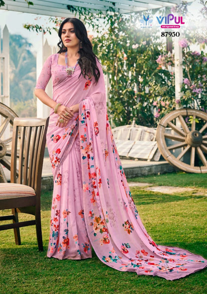 Riddhi Vol 14 Vipul Weightless Sarees Exporter Gujarat