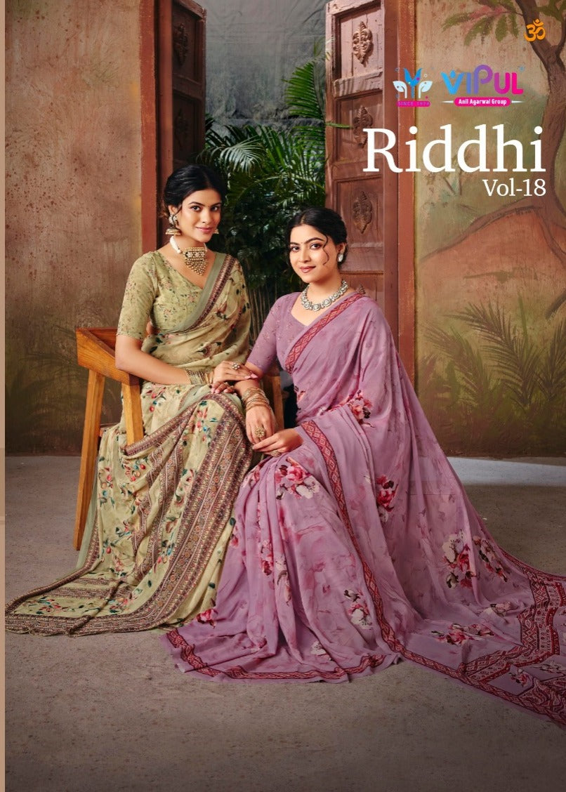 Riddhi Vol 18 Vipul Georgette Sarees Wholesaler