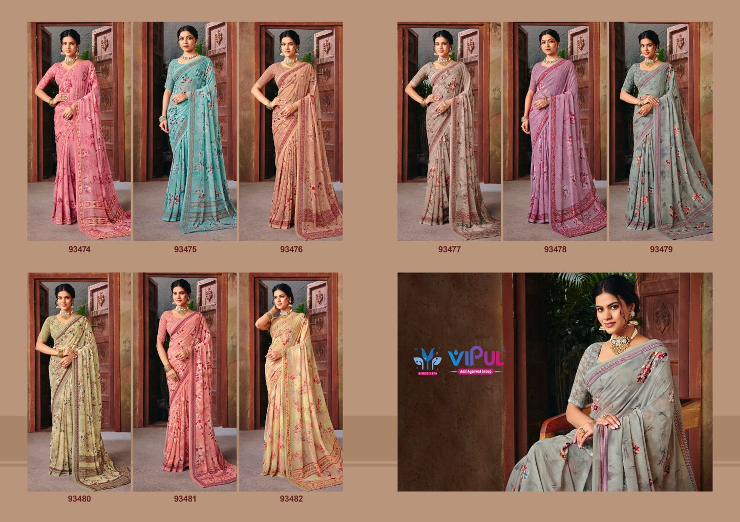 Riddhi Vol 18 Vipul Georgette Sarees Wholesaler