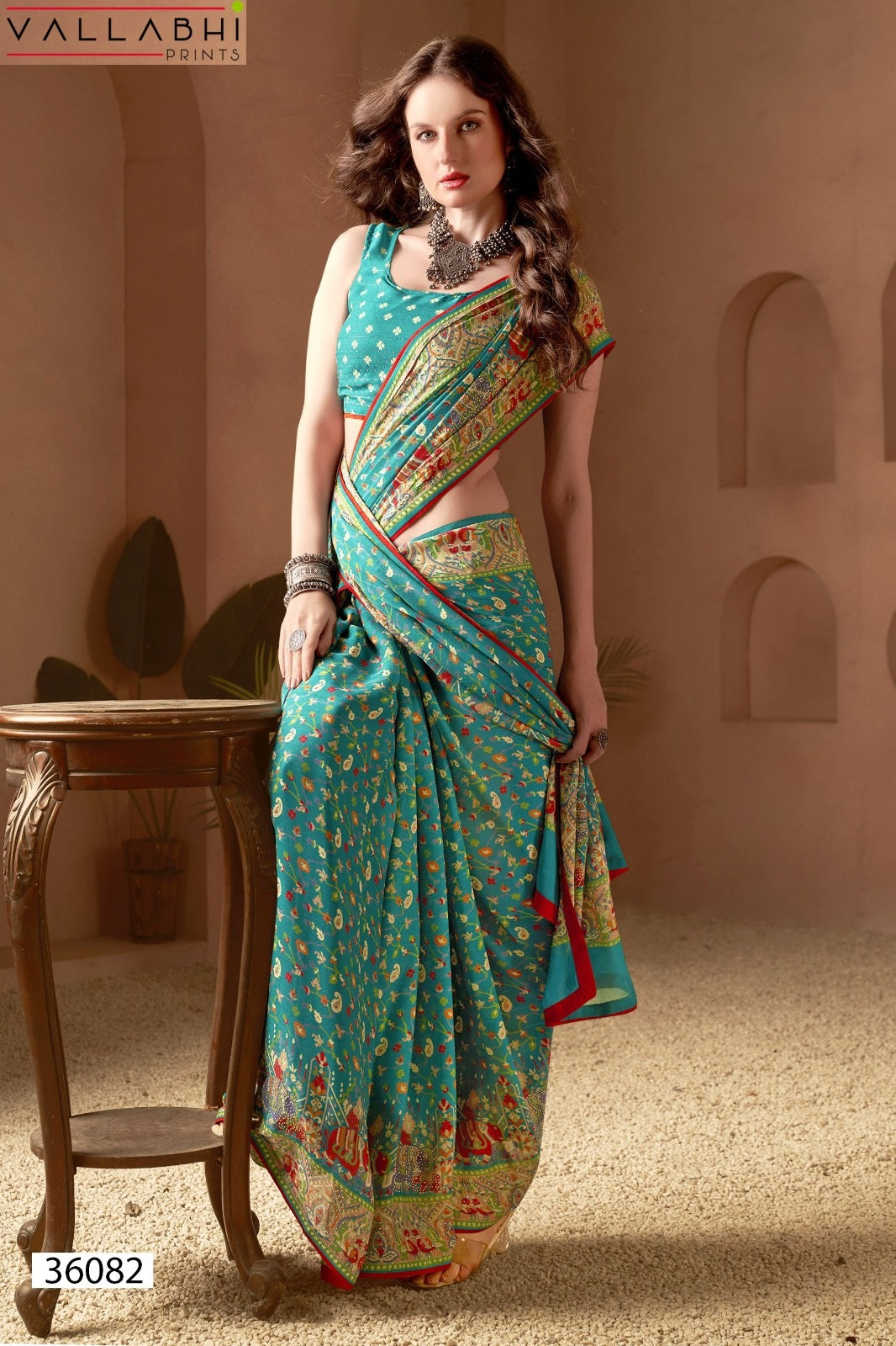 Riddhi Vol 2 Vallabhi Prints Georgette Sarees Wholesaler Ahmedabad