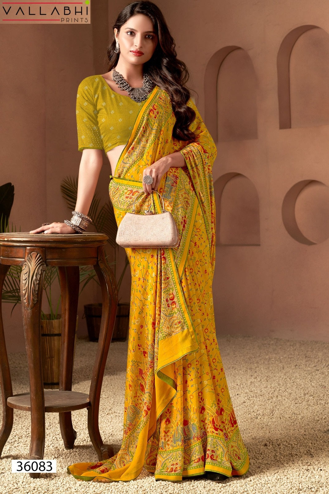 Riddhi Vol 2 Vallabhi Prints Georgette Sarees Wholesaler Ahmedabad