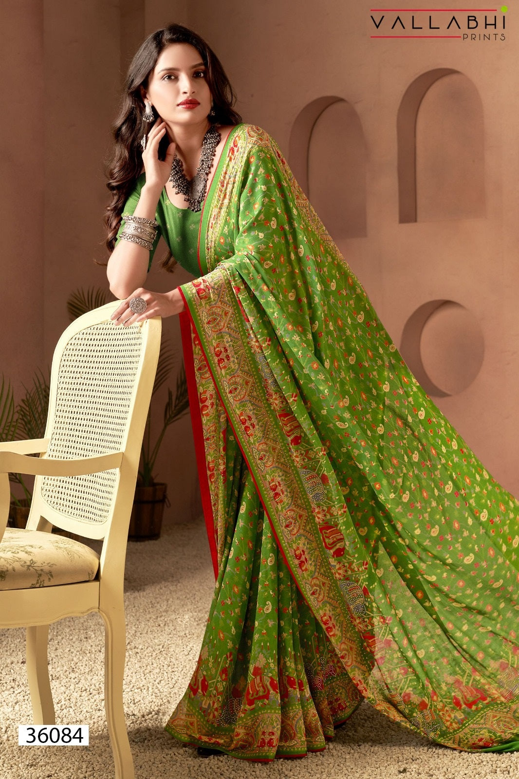 Riddhi Vol 2 Vallabhi Prints Georgette Sarees Wholesaler Ahmedabad