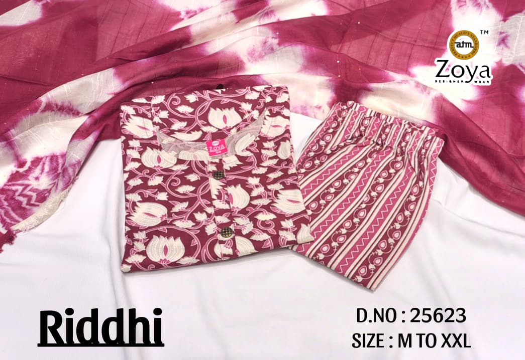 Riddhi Zoya Rayon Readymade Pant Style Suits Supplier