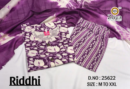 Riddhi Zoya Rayon Readymade Pant Style Suits Supplier