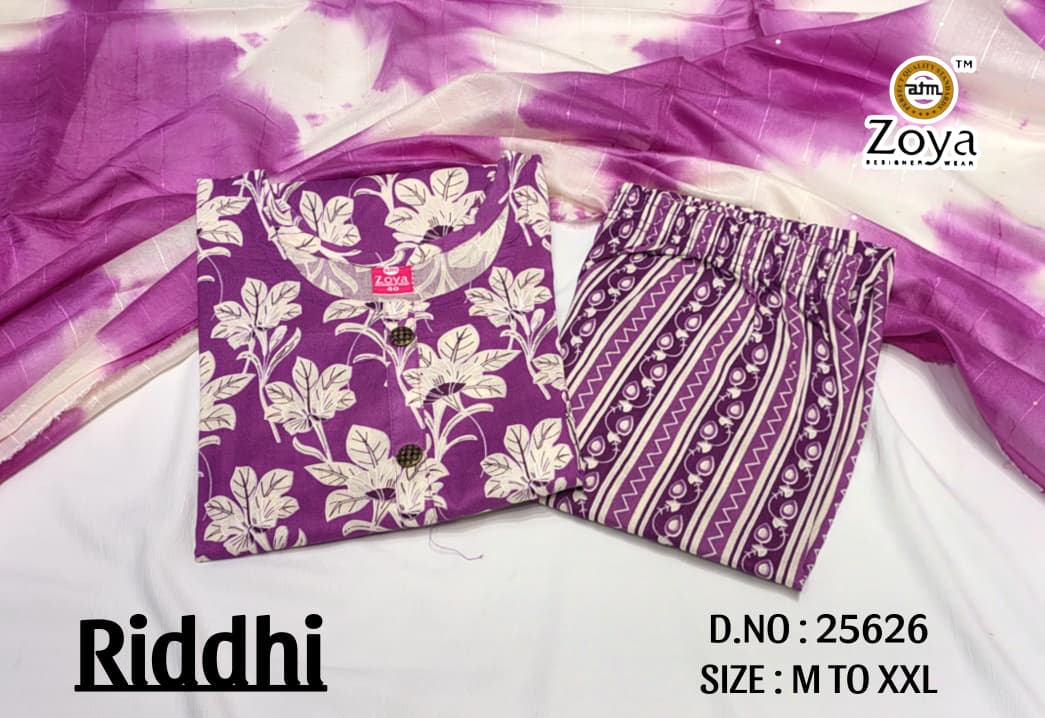 Riddhi Zoya Rayon Readymade Pant Style Suits Supplier