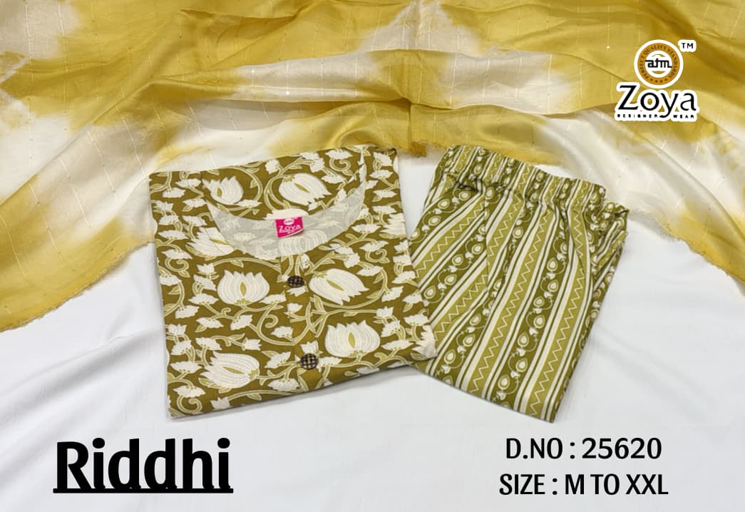 Riddhi Zoya Rayon Readymade Pant Style Suits Supplier