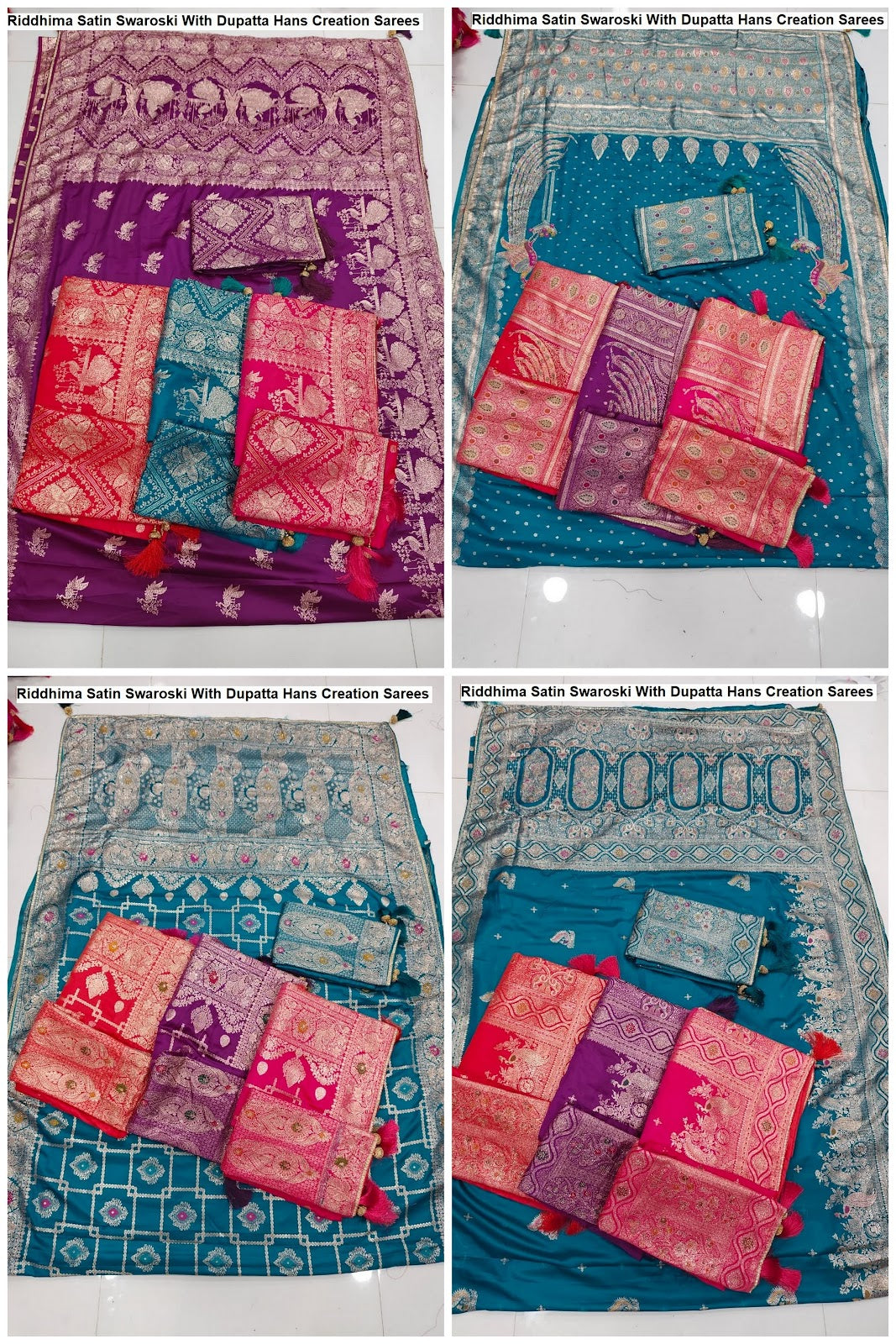 Riddhima Satin Swaroski With Dupatta Hans Creation Sarees Supplier India