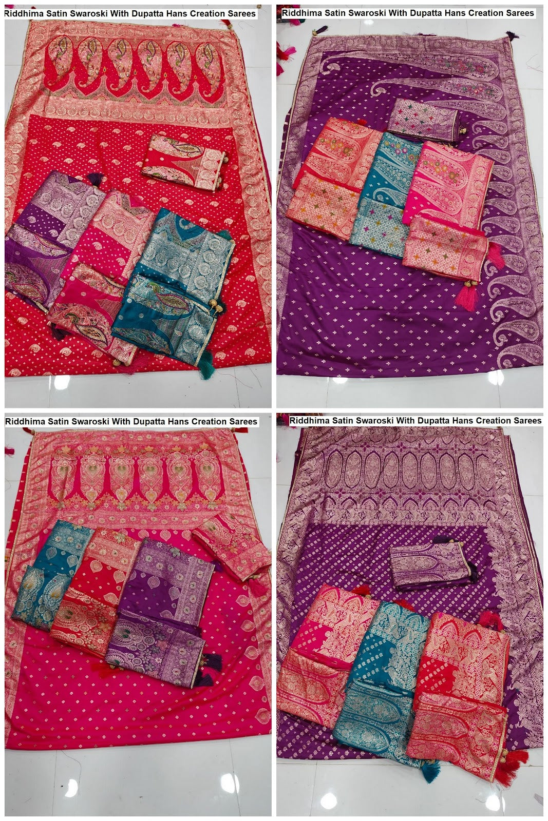Riddhima Satin Swaroski With Dupatta Hans Creation Sarees Supplier India